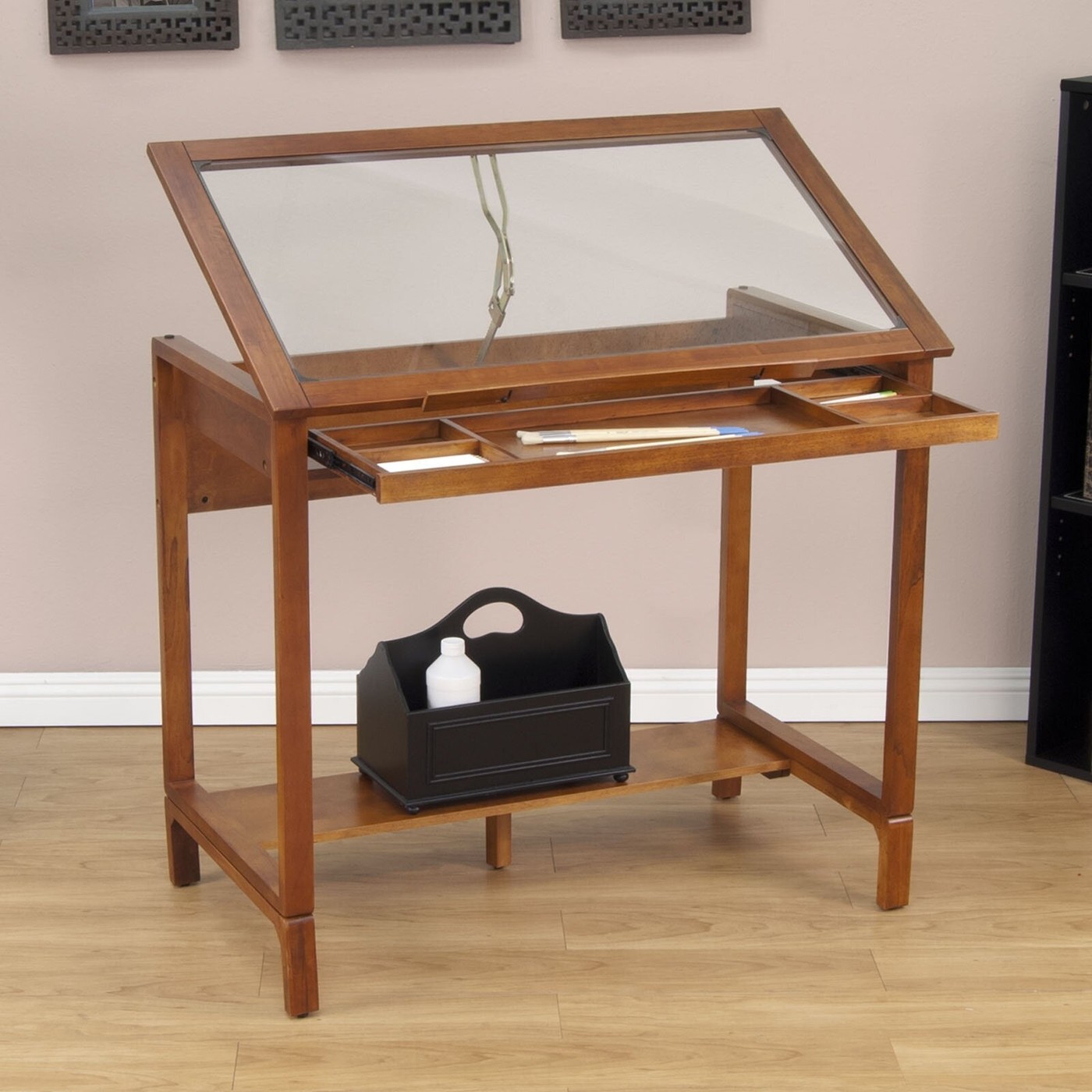 Glass Top Drafting Table
