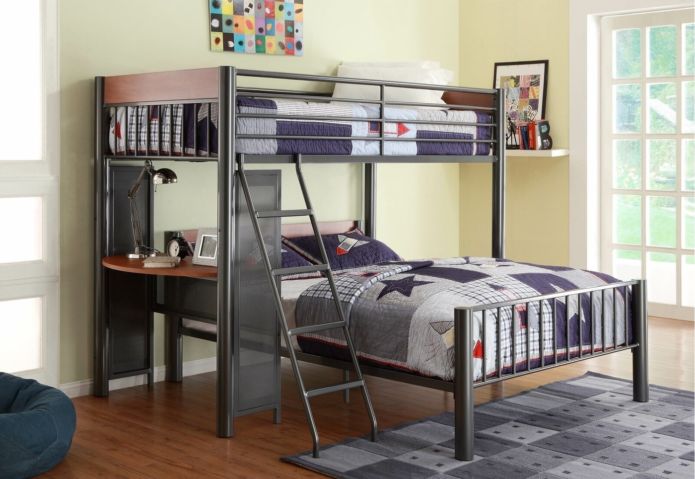 Graphite L Shaped Bunk Bed