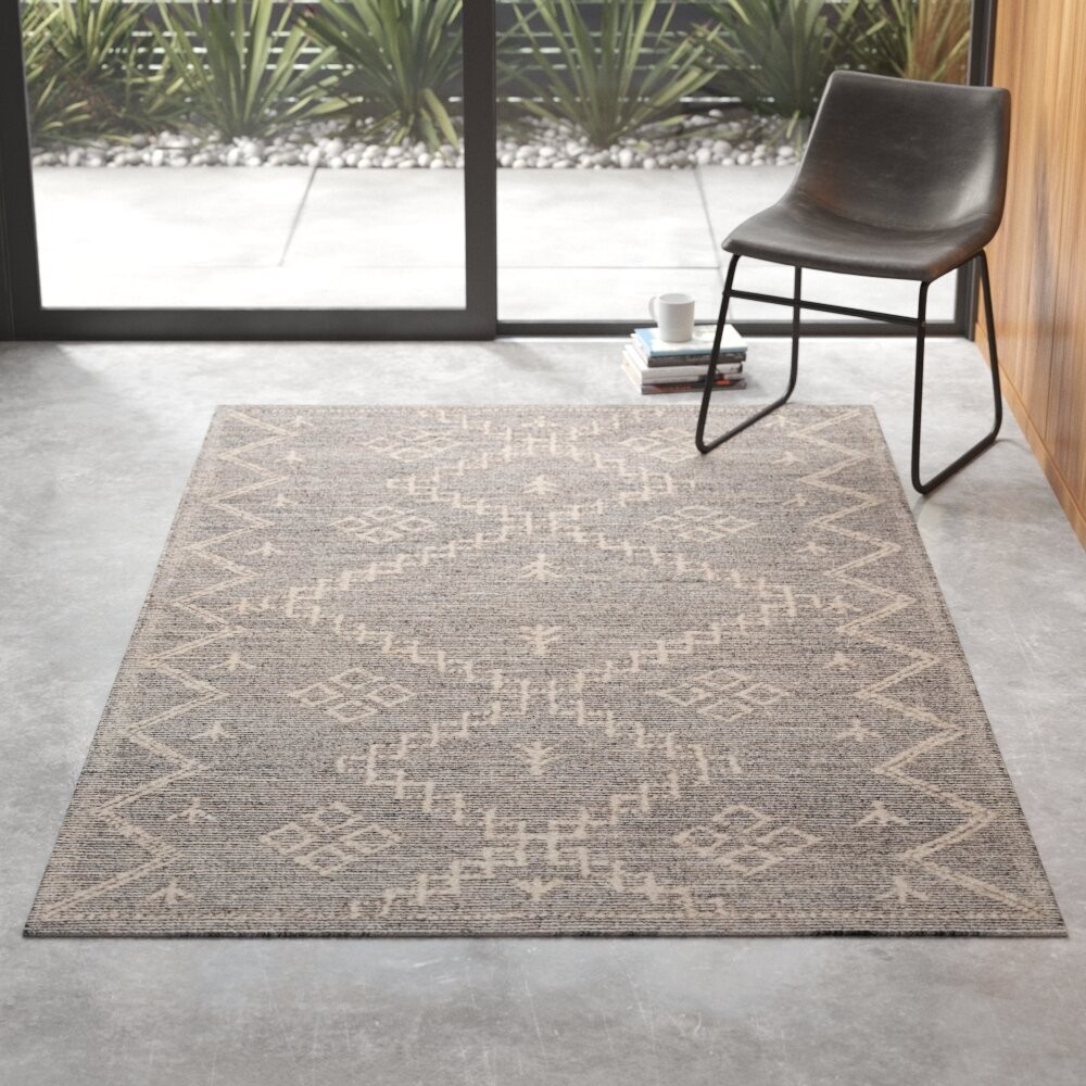 Gray Handmade Tufted Area Rug