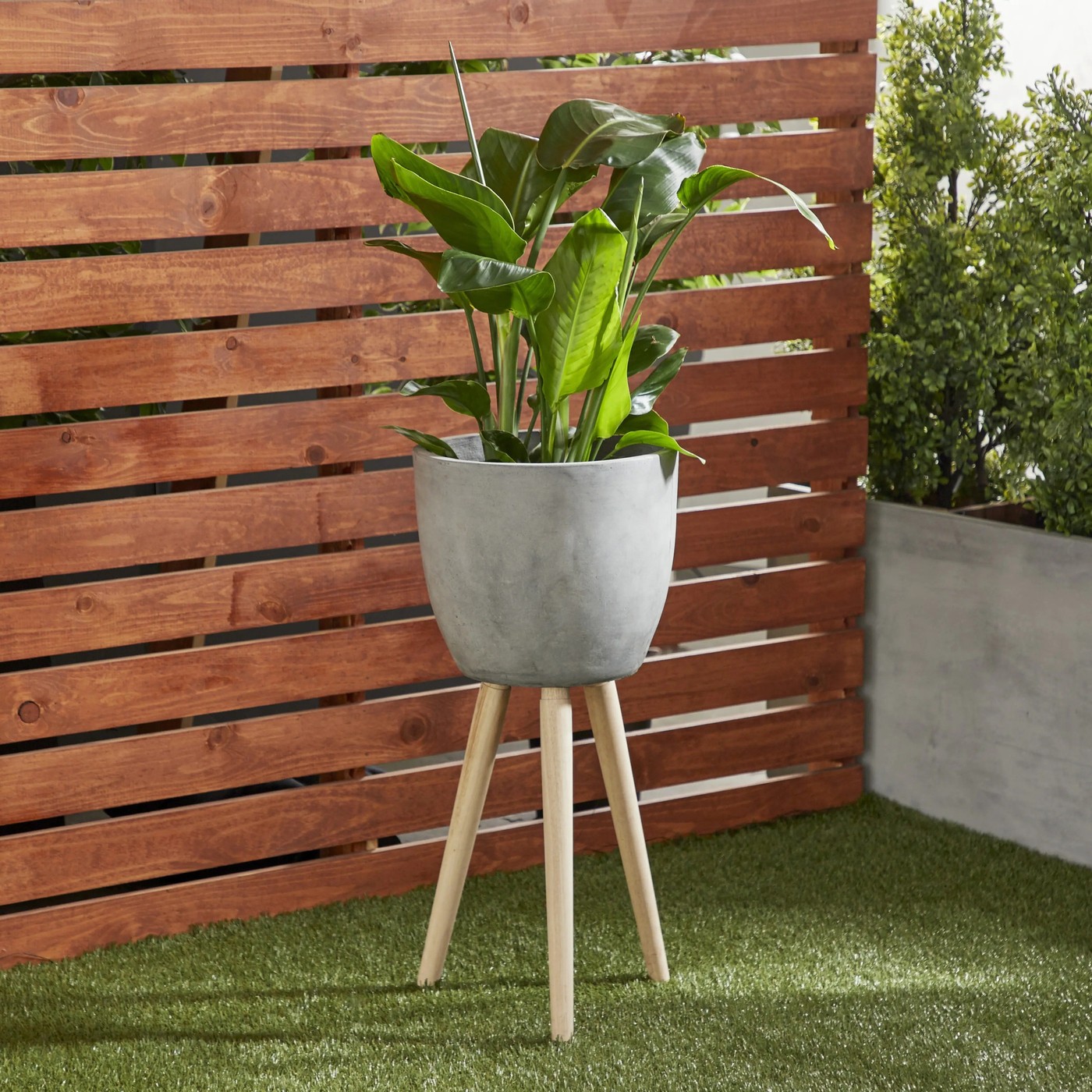 Mid Century Modern Tripod Plant Stand