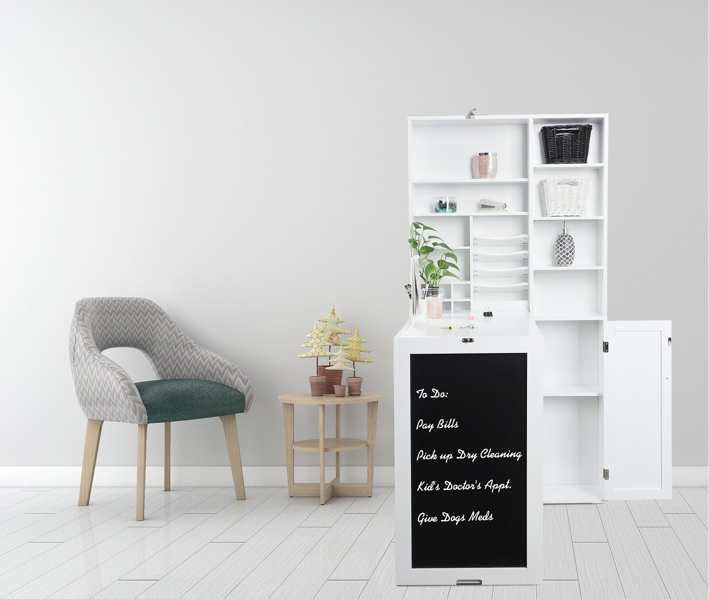 Murphy style Cabinet Desk With Chalk Board