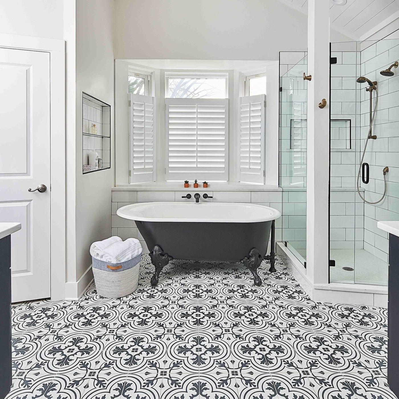 Bathroom Ideas Black Floor Tiles - Tutorial Pics