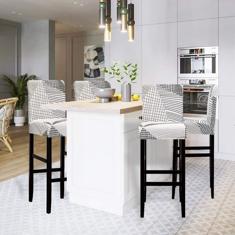 White bar stool discount covers