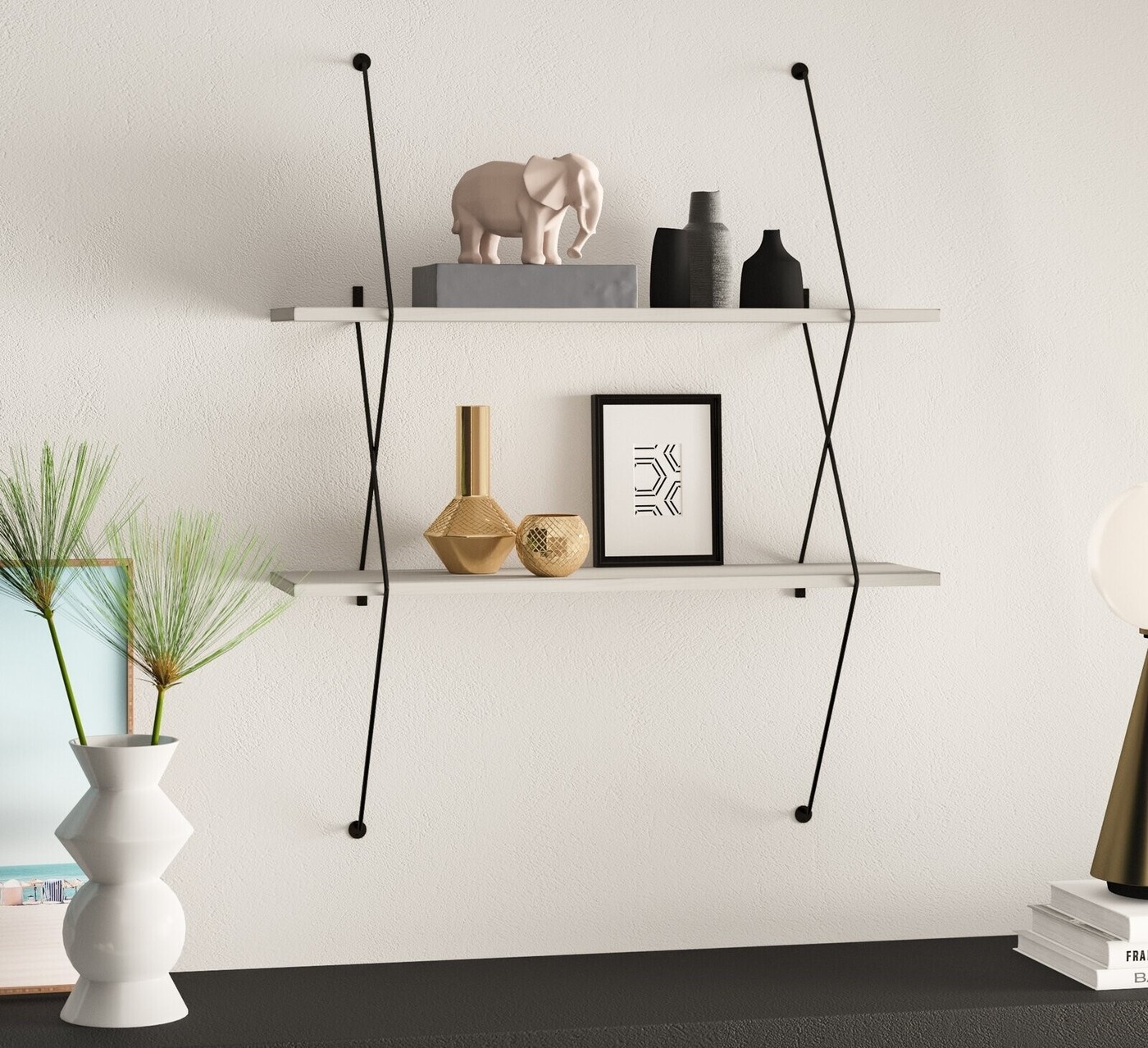 Square Shelves Set of Three Shelves Geometric Shelves 