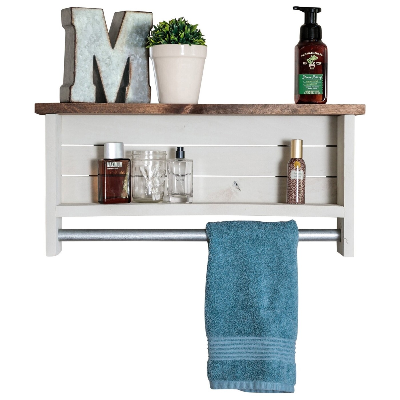 15 Wonderful Wooden Shelves for a Bathroom - VisualHunt