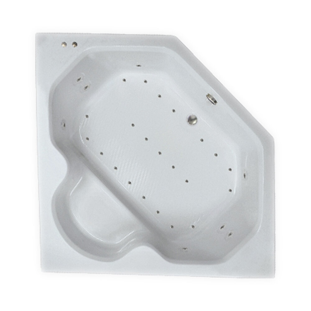 60" x 60" Corner Air Acrylic Bathtub