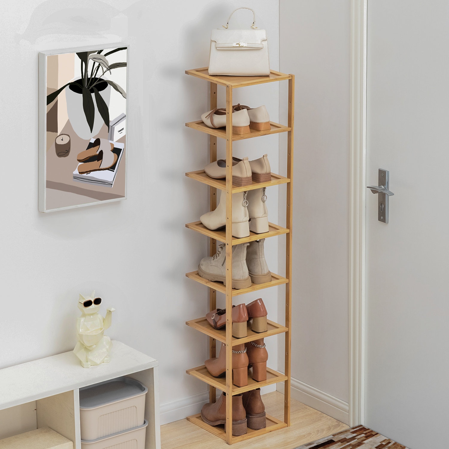 8 Pair Shoe Rack