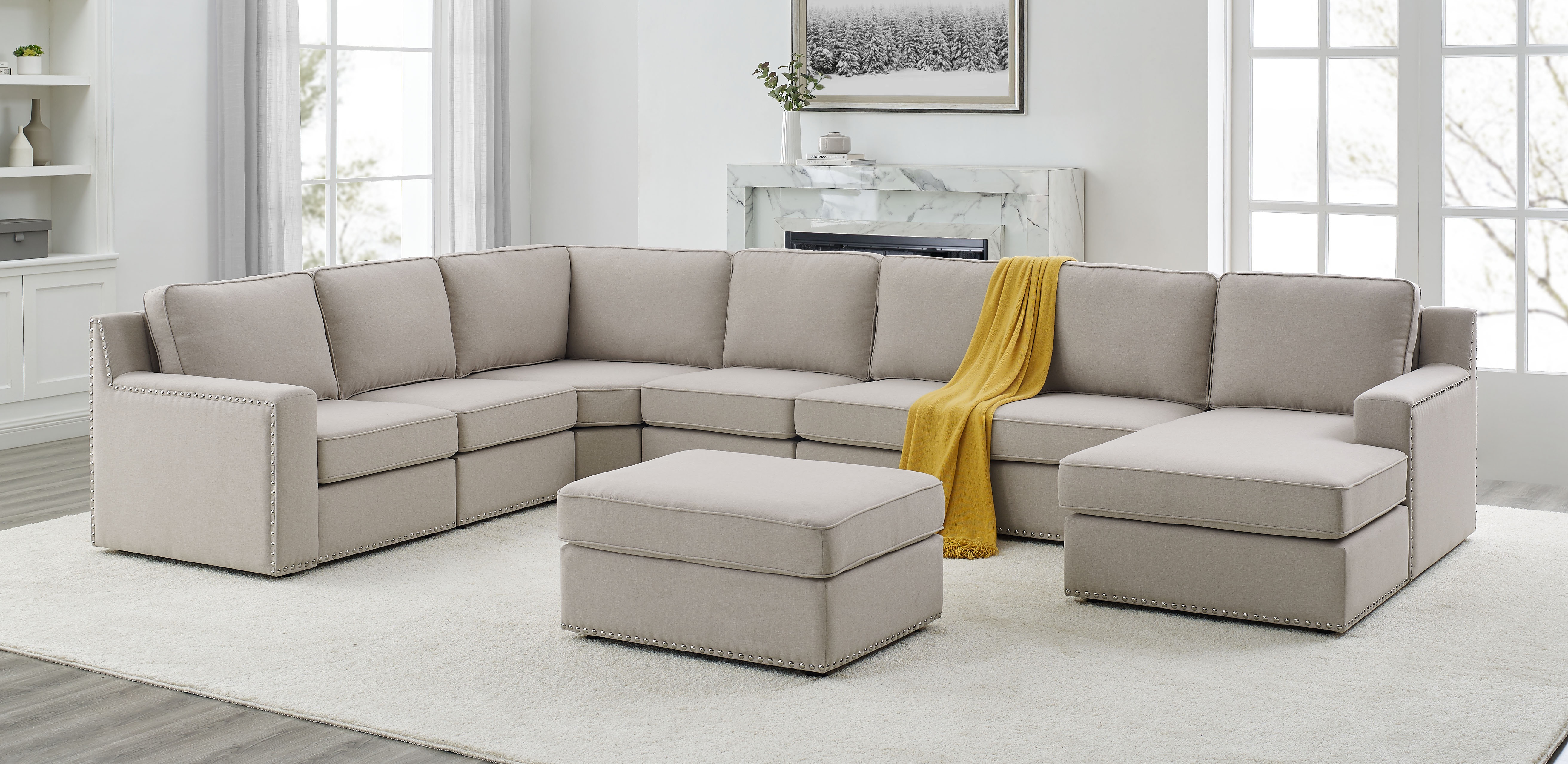 Aindriu 151.5" Wide Reversible Modular Large Sectional