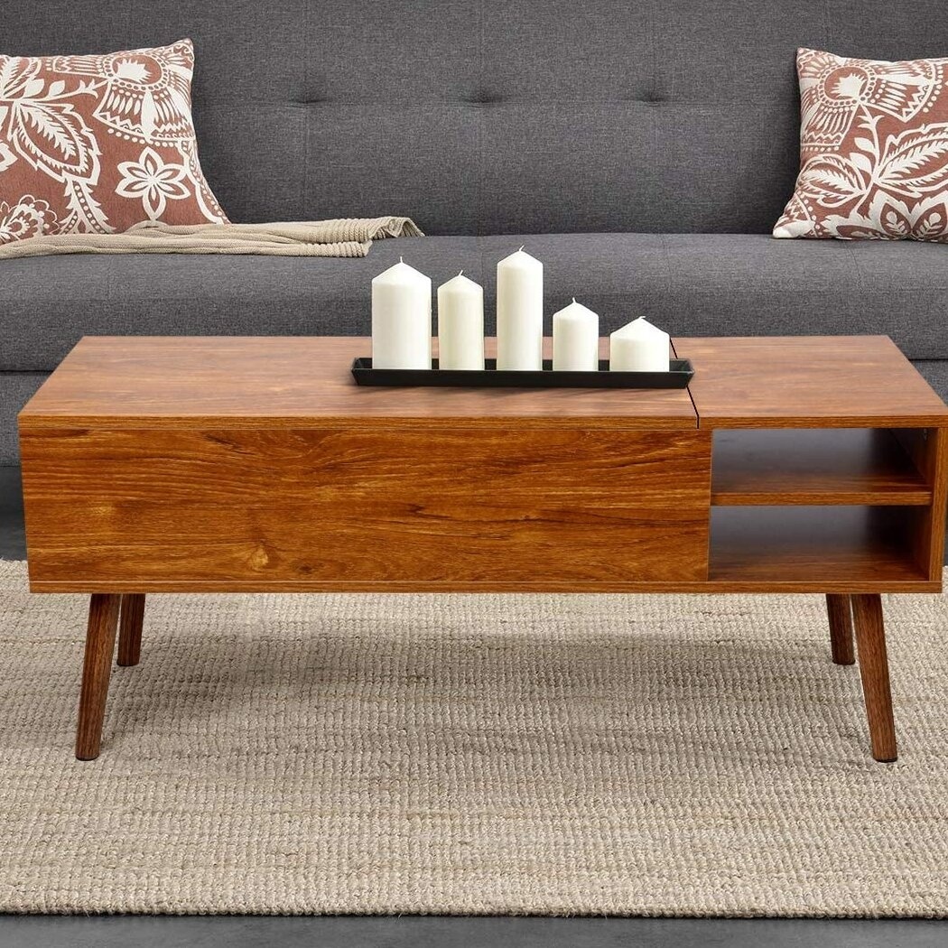 WLIVE Pop-Up Coffee Table with Hidden Storage Compartments — Tools