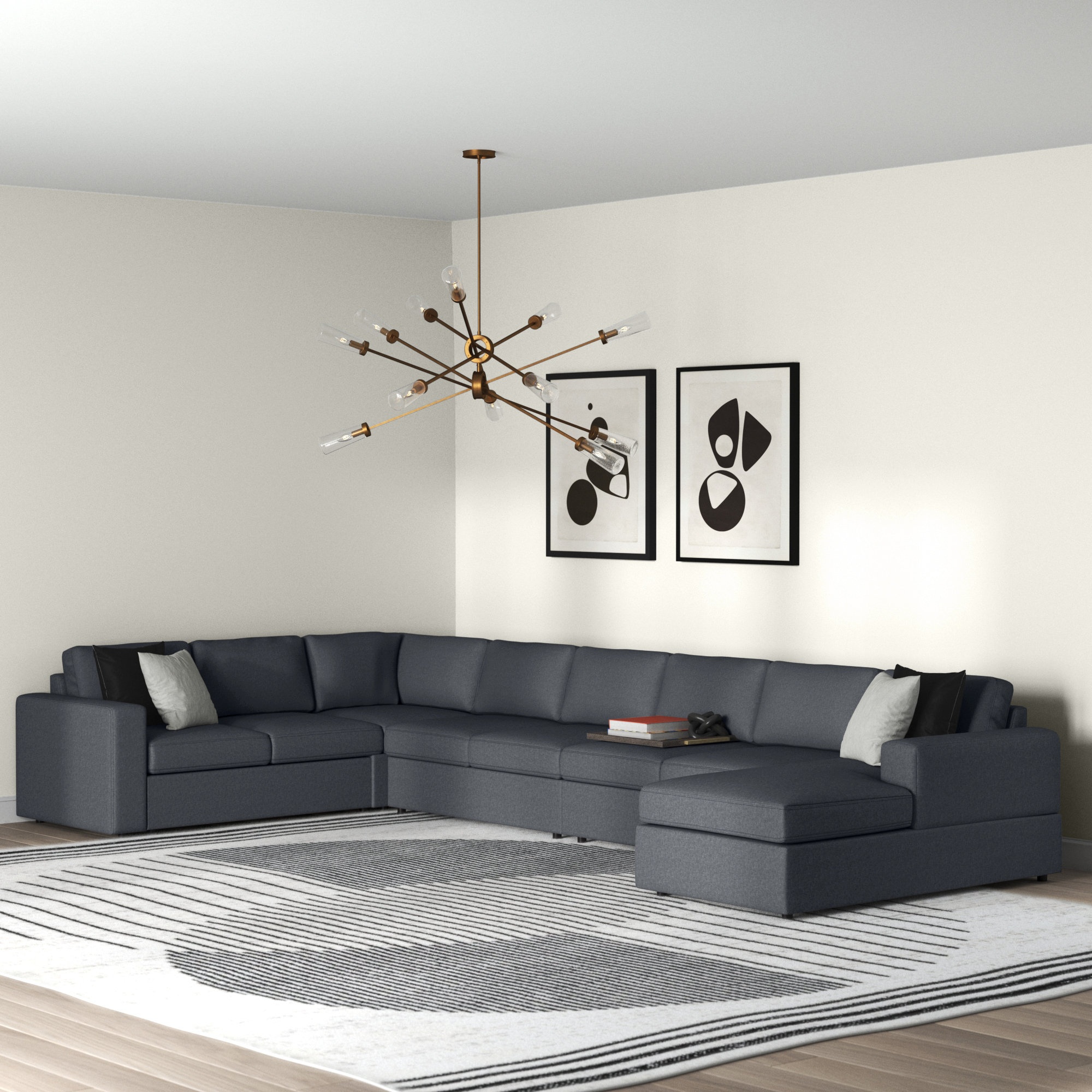 Aurigae 172" Wide Reversible Modular Corner Sectional