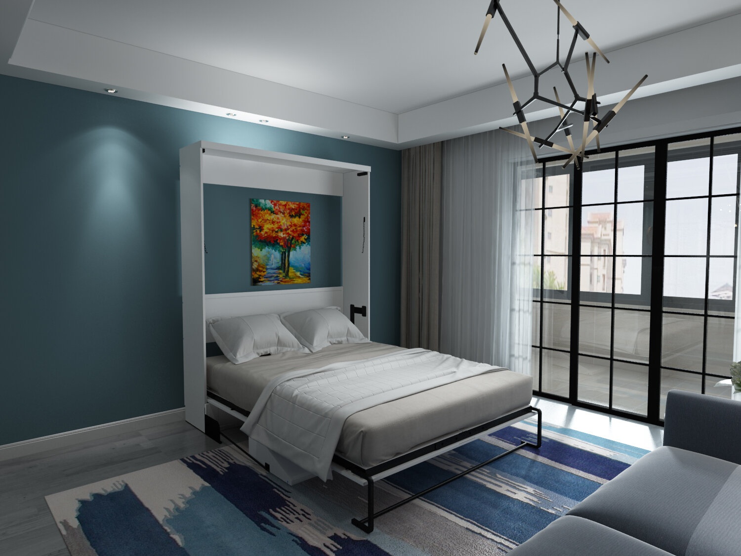 Brentwood Queen Murphy Desk Bed