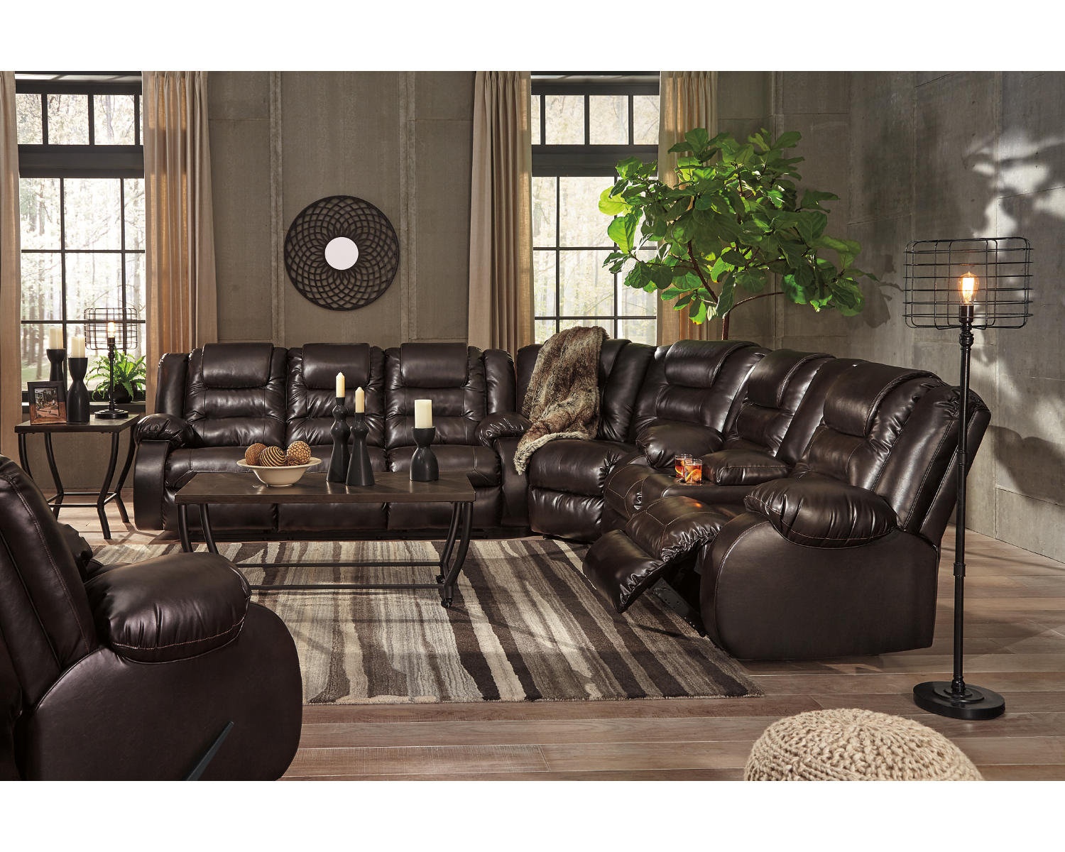 Camellia 219" Wide Reclining Corner Sectional
