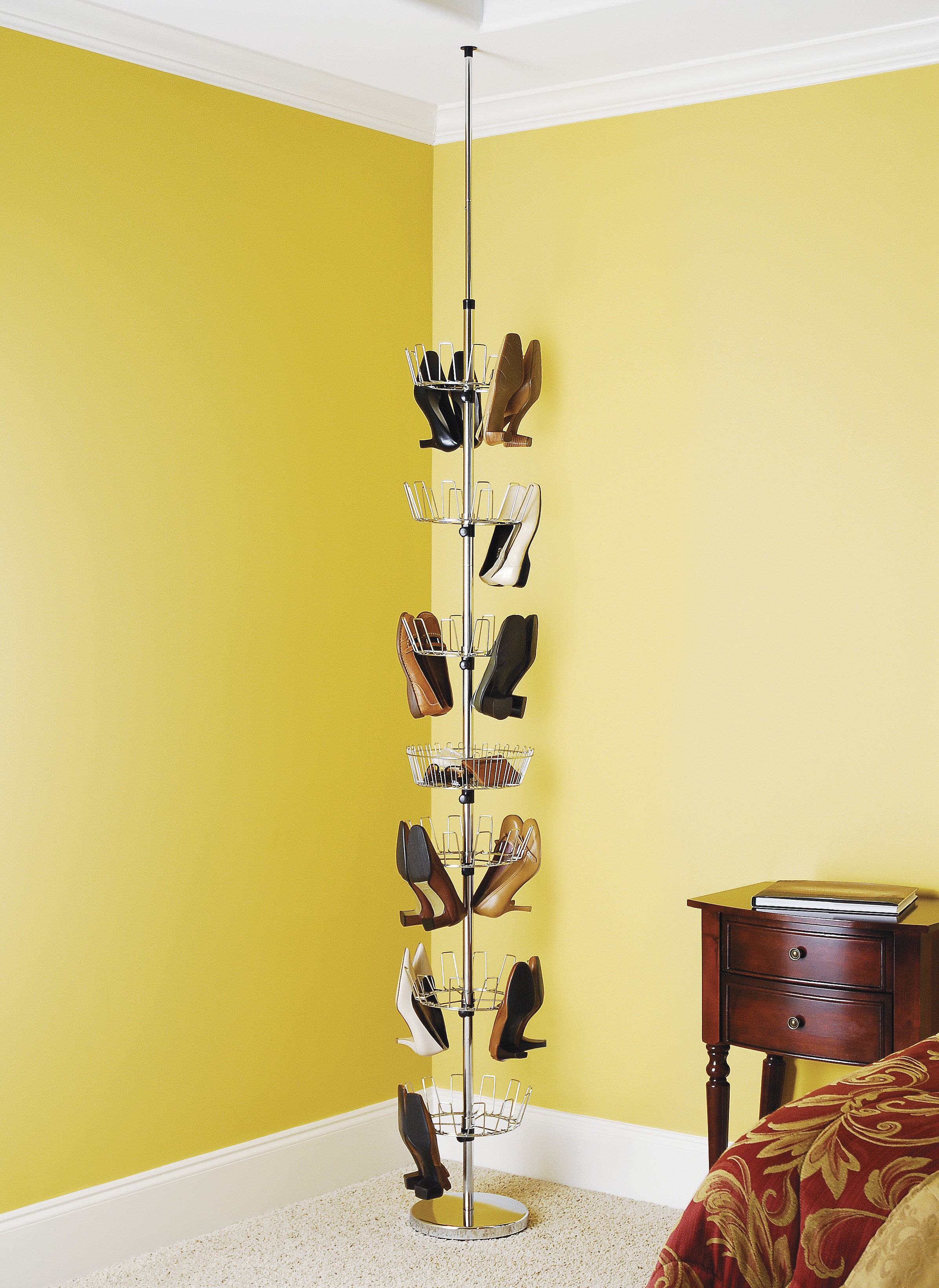 Floor to store ceiling shoe rack