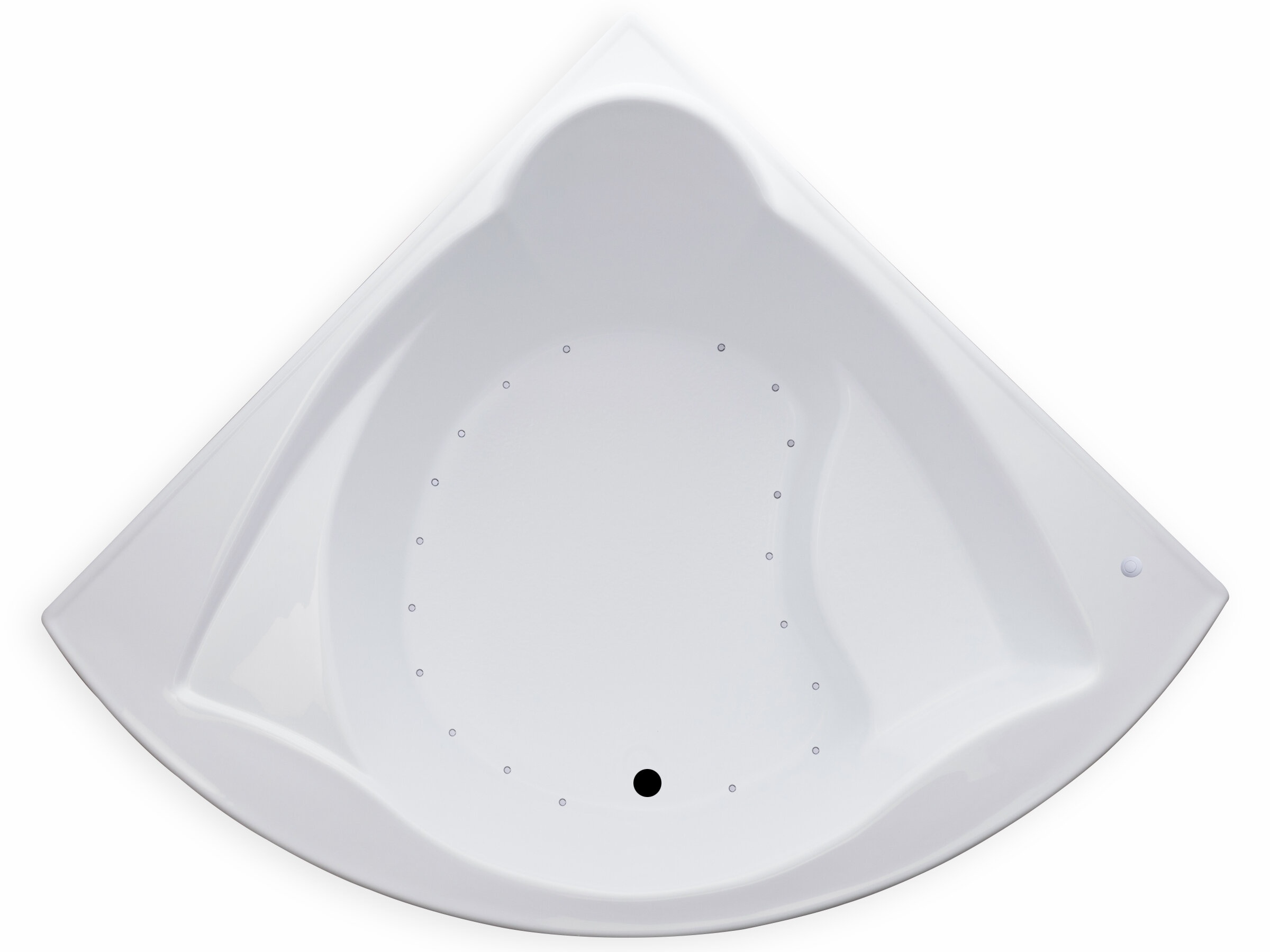 Hygienic 60" x 60" Drop in/Corner Soaking Bathtub