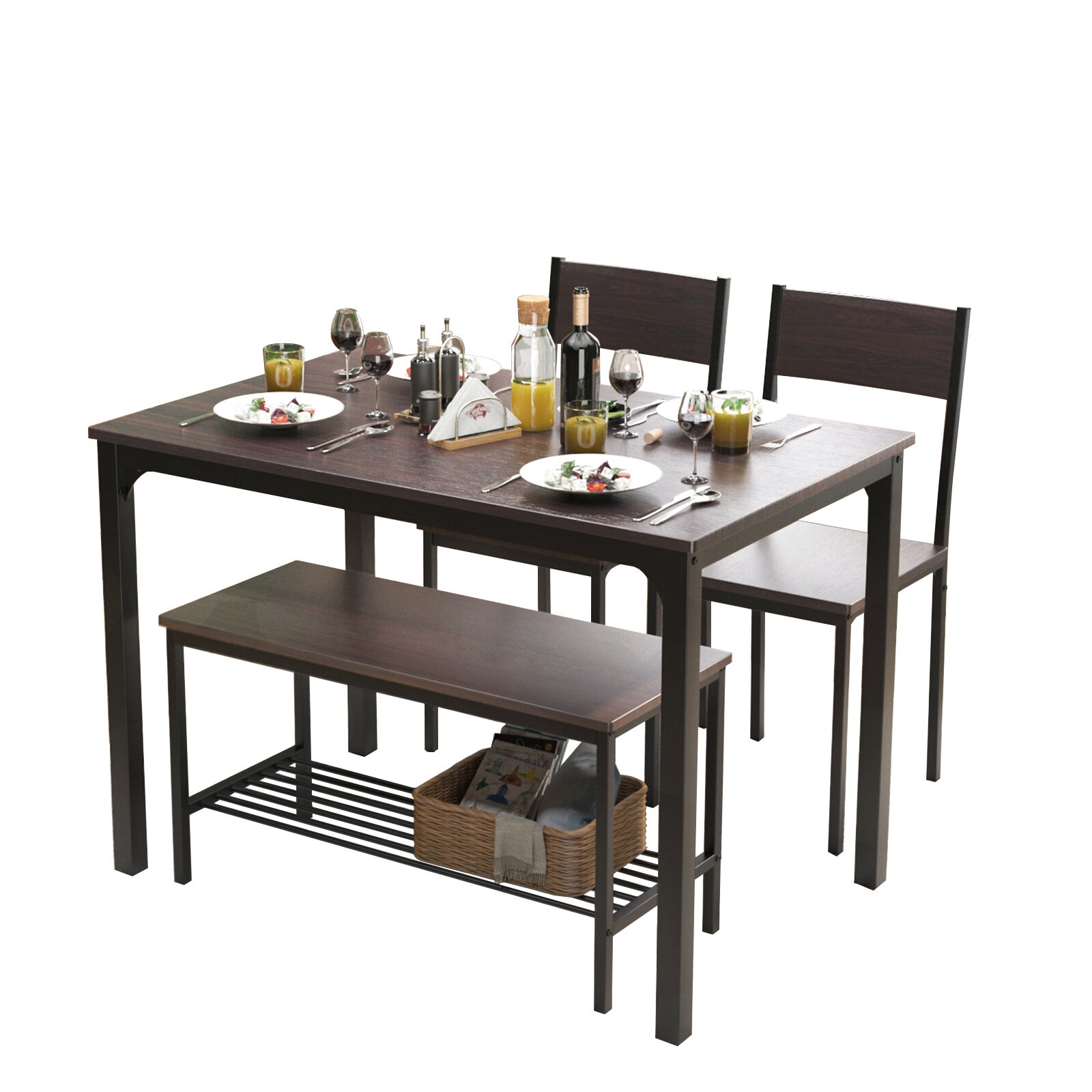Lugenbeel 4 - Person Breakfast Nook Dining Set