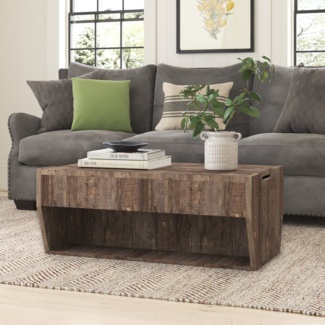 Pavie Lift Top Floor Shelf 1 Coffee Table with Storage
