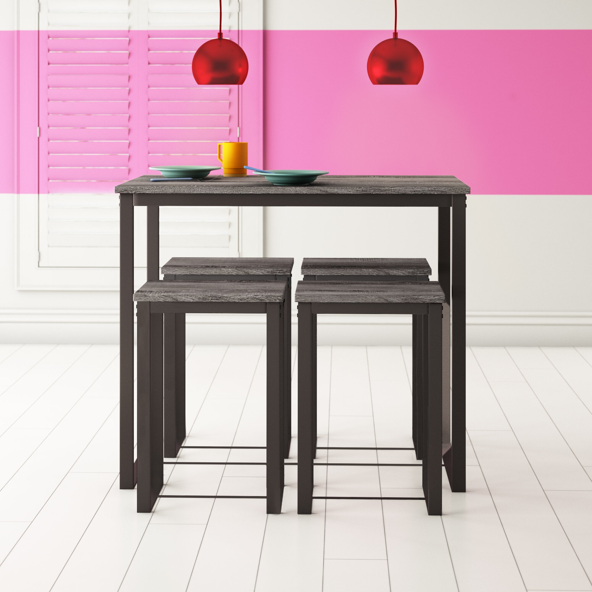Sashe 4 - Person Counter Height Dining Set