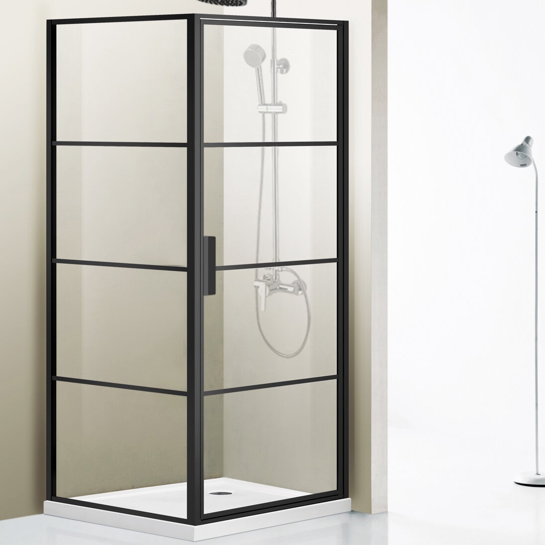 Sondrio 35.6" W x 76" H Rectangle Pivot Shower Enclosure