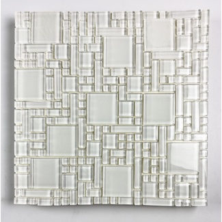 12" x 12" Glass Peel & Stick Mosaic Tile