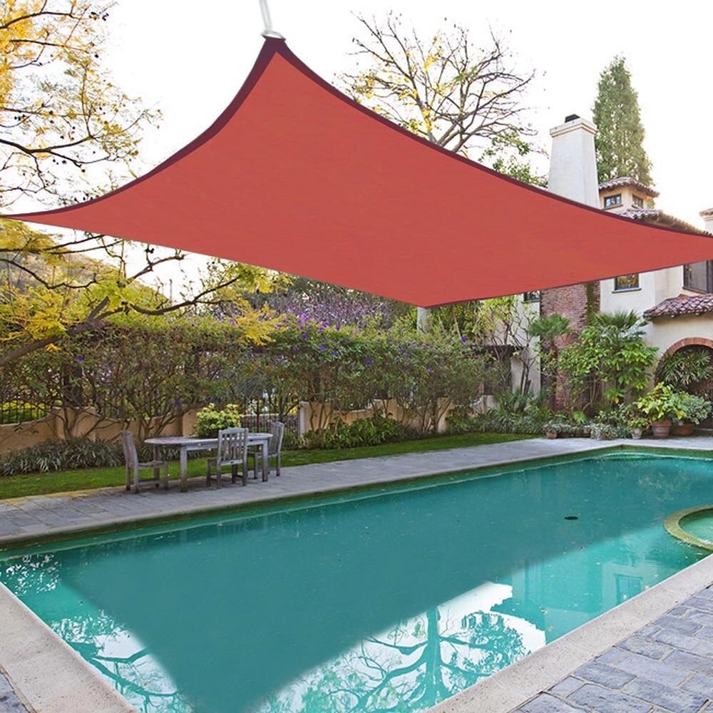 18X18' Square Sun Shade Sail Patio Deck Beach Garden Outdoor Canopy Cover UV Blocking