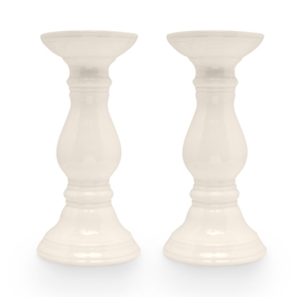 2 Piece Ceramic Tabletop Candlestick Set