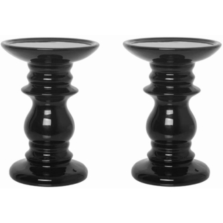 2 Piece Ceramic Tabletop Candlestick Set