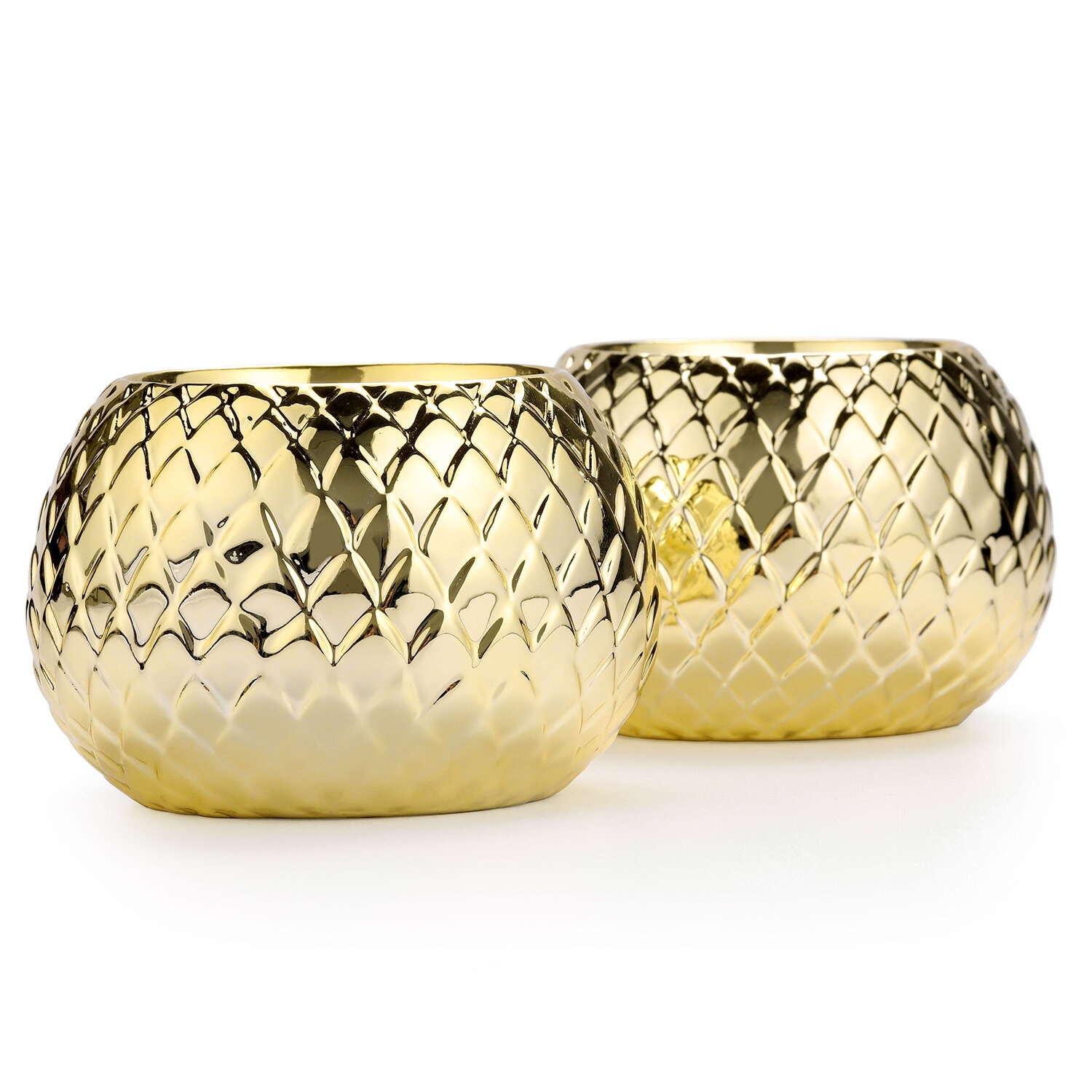 2 Piece Ceramic Tabletop Votive Holder Set