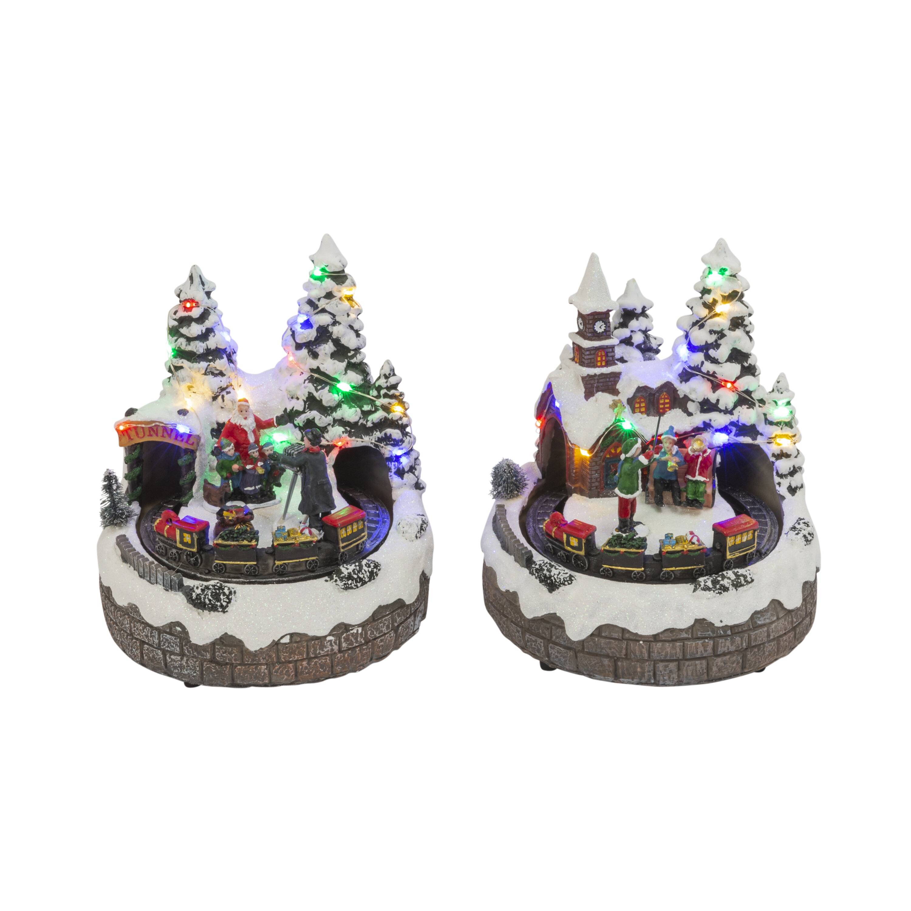 2 Piece Lit Christmas Village Set