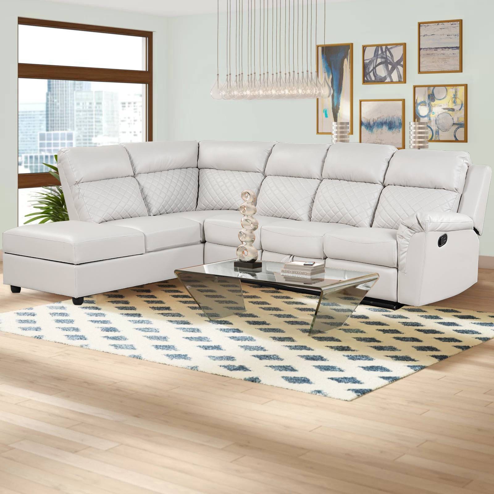 2 - Piece Vegan Leather Sectional