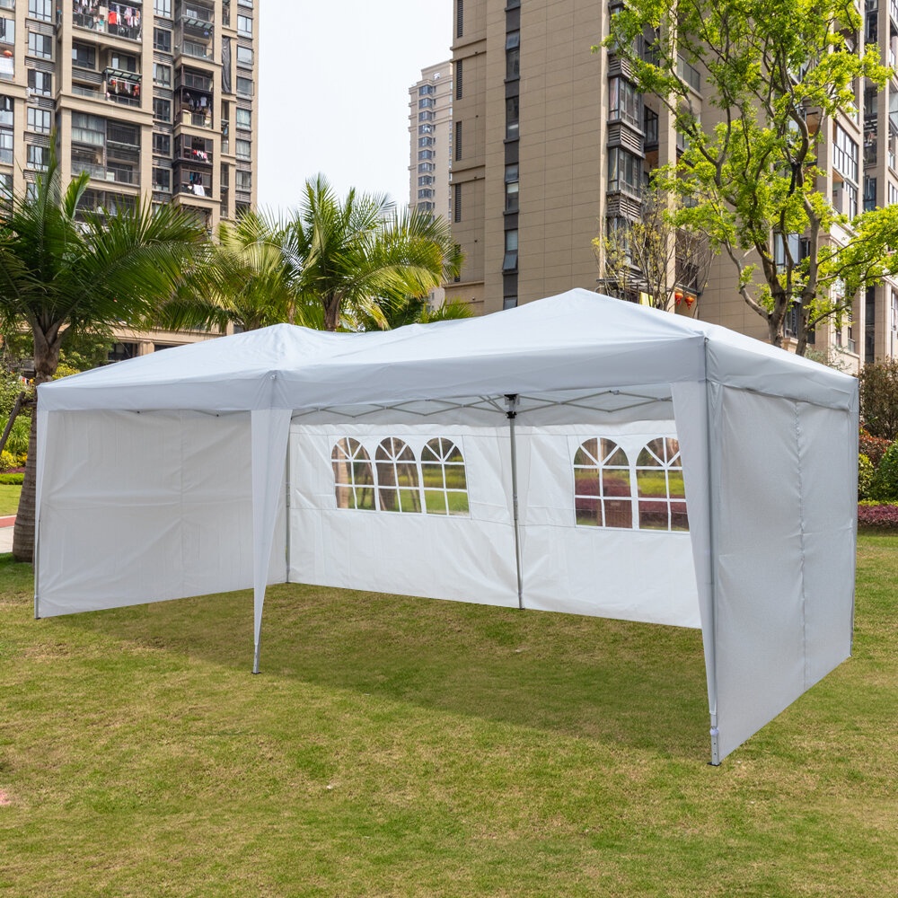 20 Ft. W x 10 FT. D Steel Pop-Up Canopy