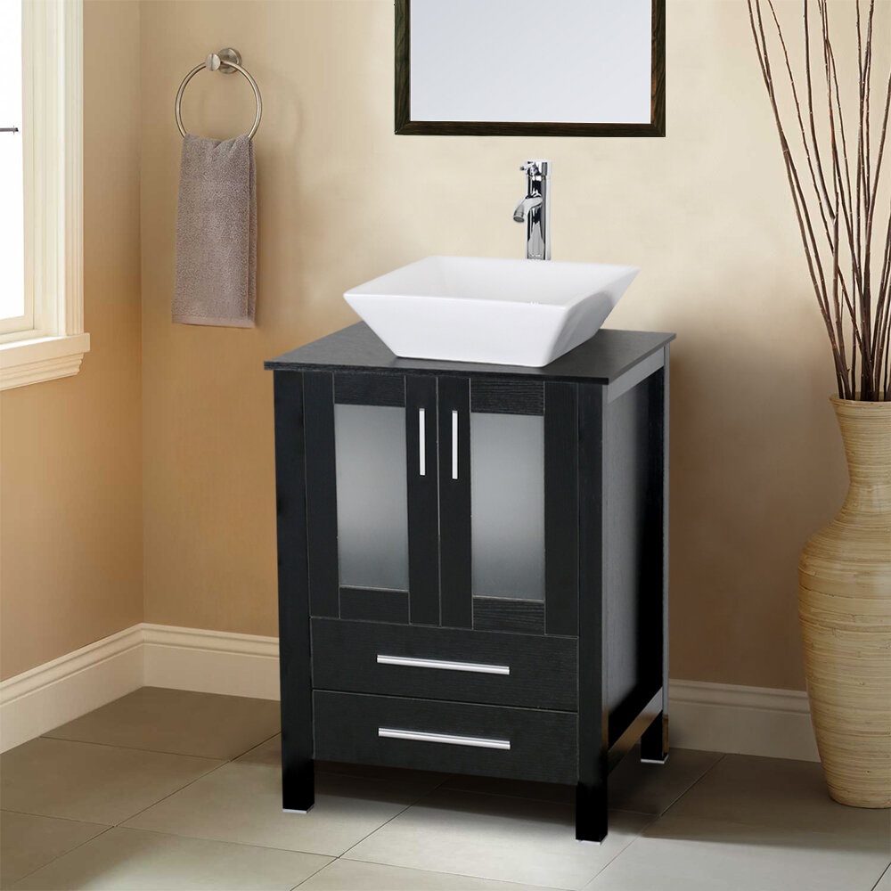 24'' Single Bathroom Vanity Set with Mirror