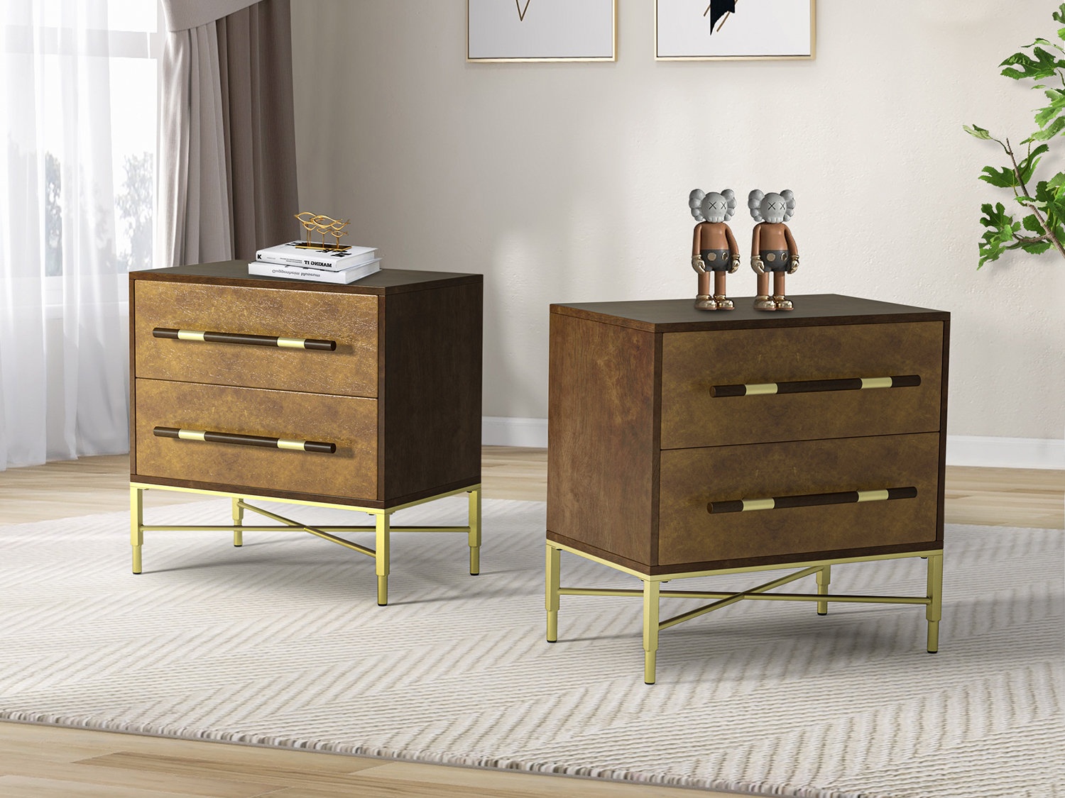 24'' Tall 2 - Drawer Nightstand