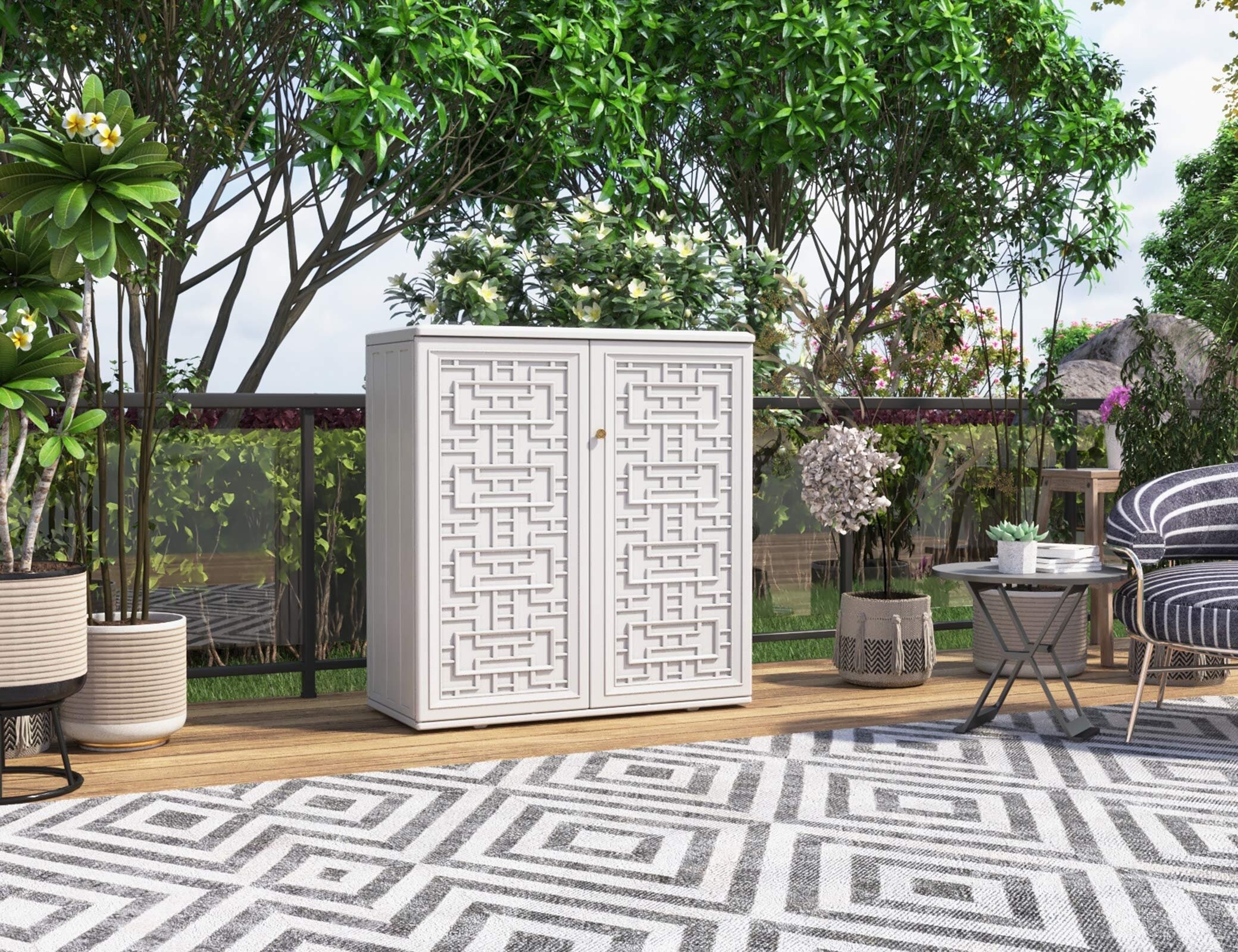 3 ft. W x 1 ft. D Resin Horizontal Storage Shed