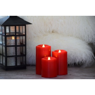 3 Piece LED Unscented Flameless Candle Set