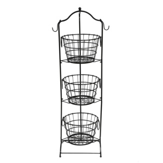 3-Tier Removable Tilted Metal/Wire Basket