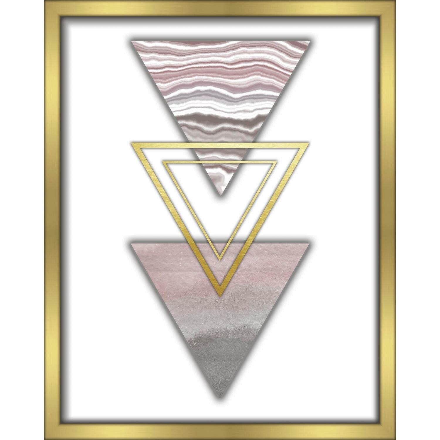 3 Triangles - Shadowbox Graphic Art on Polystyrene