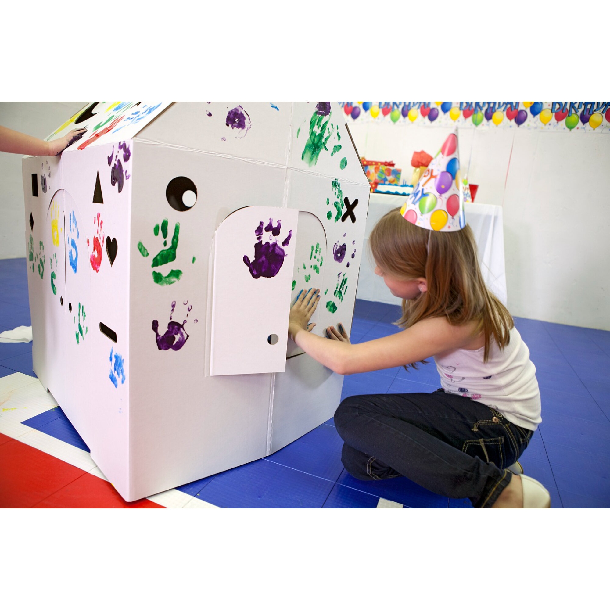 3' x 3' Indoor Cardboard DIY Playhouse Kit