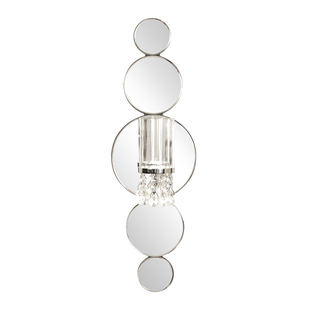 31" Glass and Metal Wall Sconce