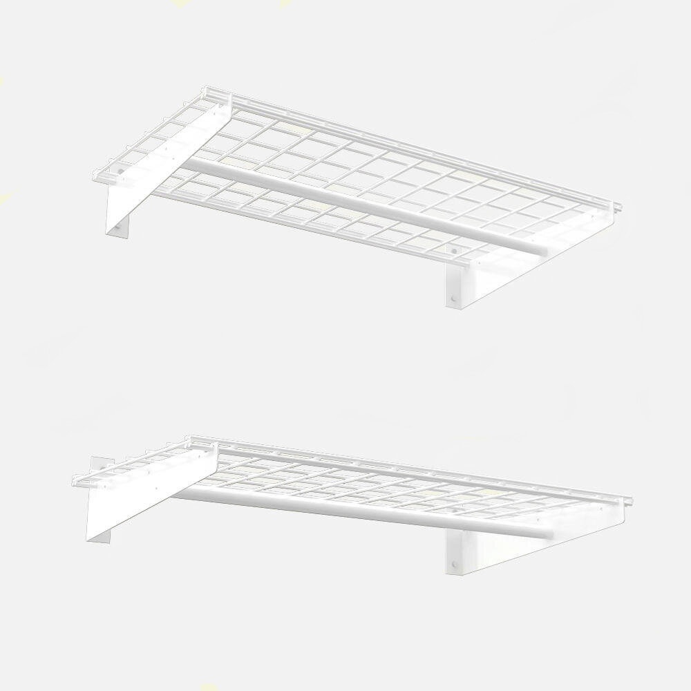 36-by-18-Inch Wall Shelf with Hanging Rod