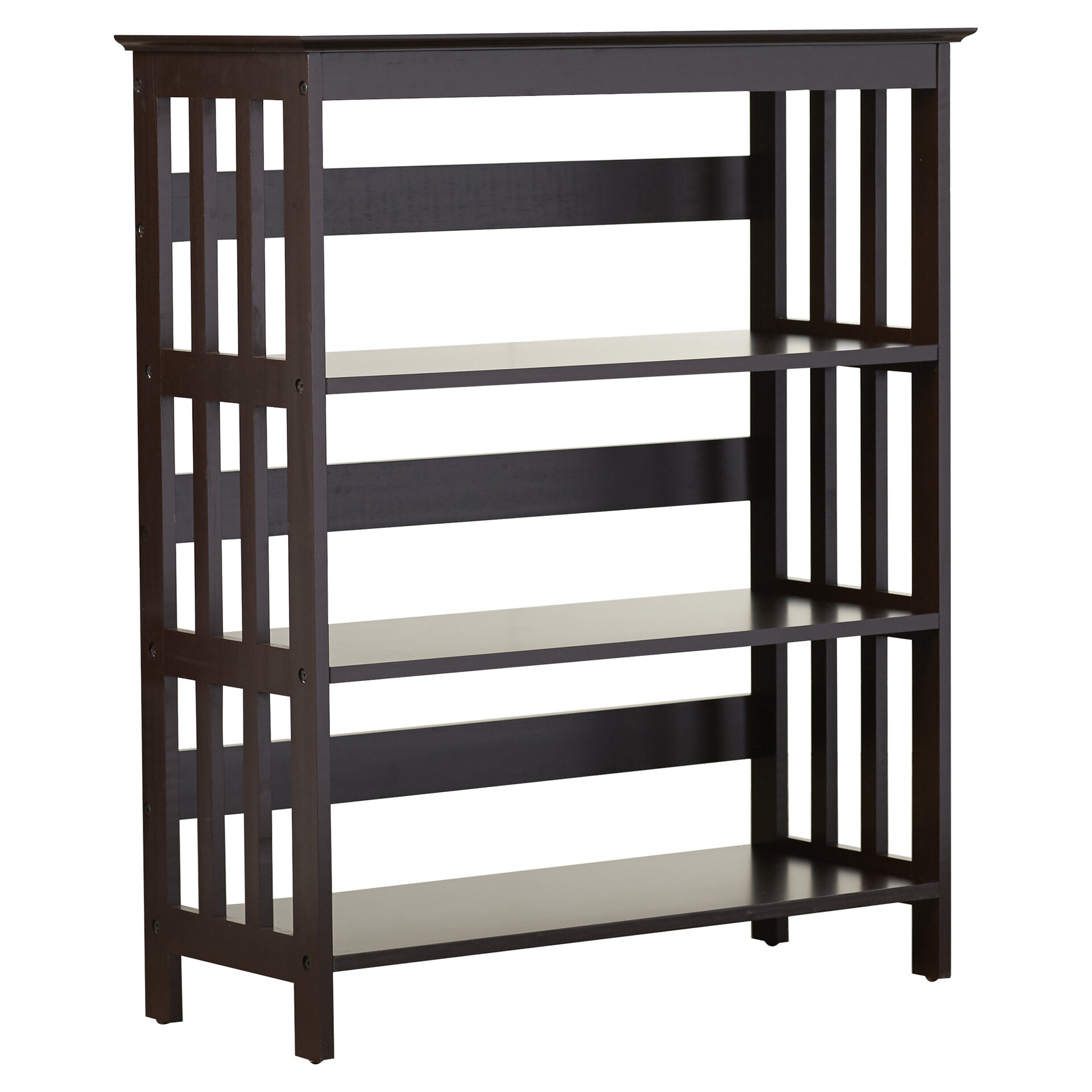 36'' H x 30'' W Solid Wood Etagere Bookcase