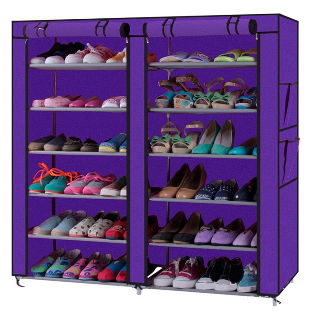 Double Row Shoe Rack, Super Large Multi-layer Shoe Storage Rack