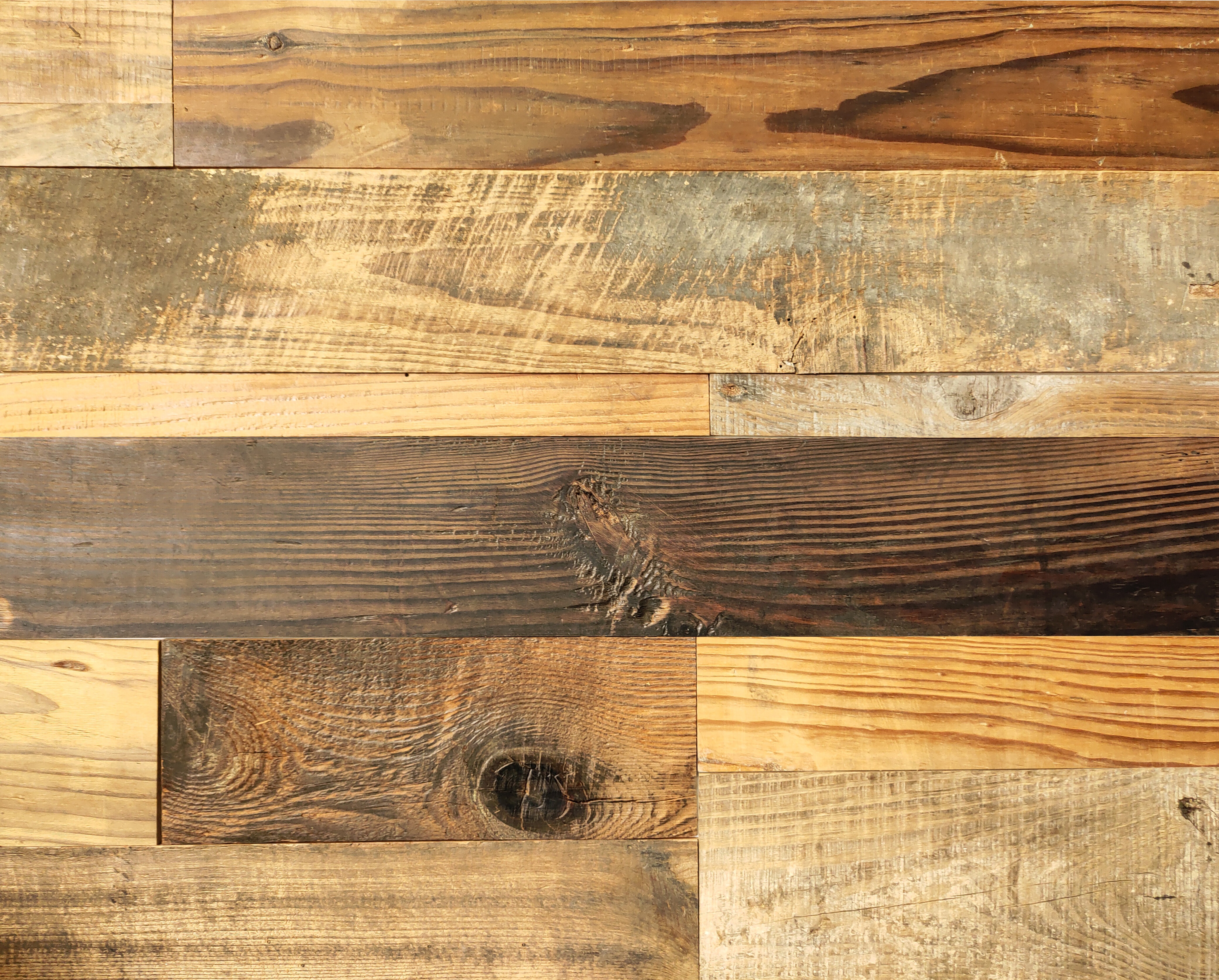 4.5" x 35.4" Peel and Stick Wall Paneling in Walnut (10-pack)