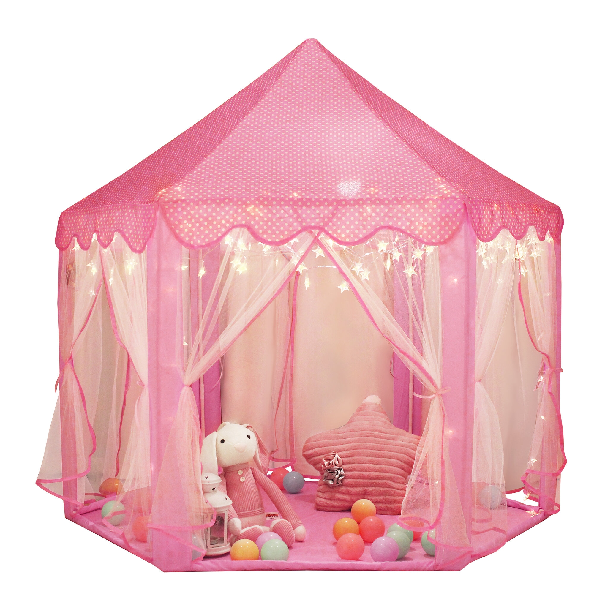 4.5' x 4.5' Indoor Fabric Play Tent with Carrying Bag
