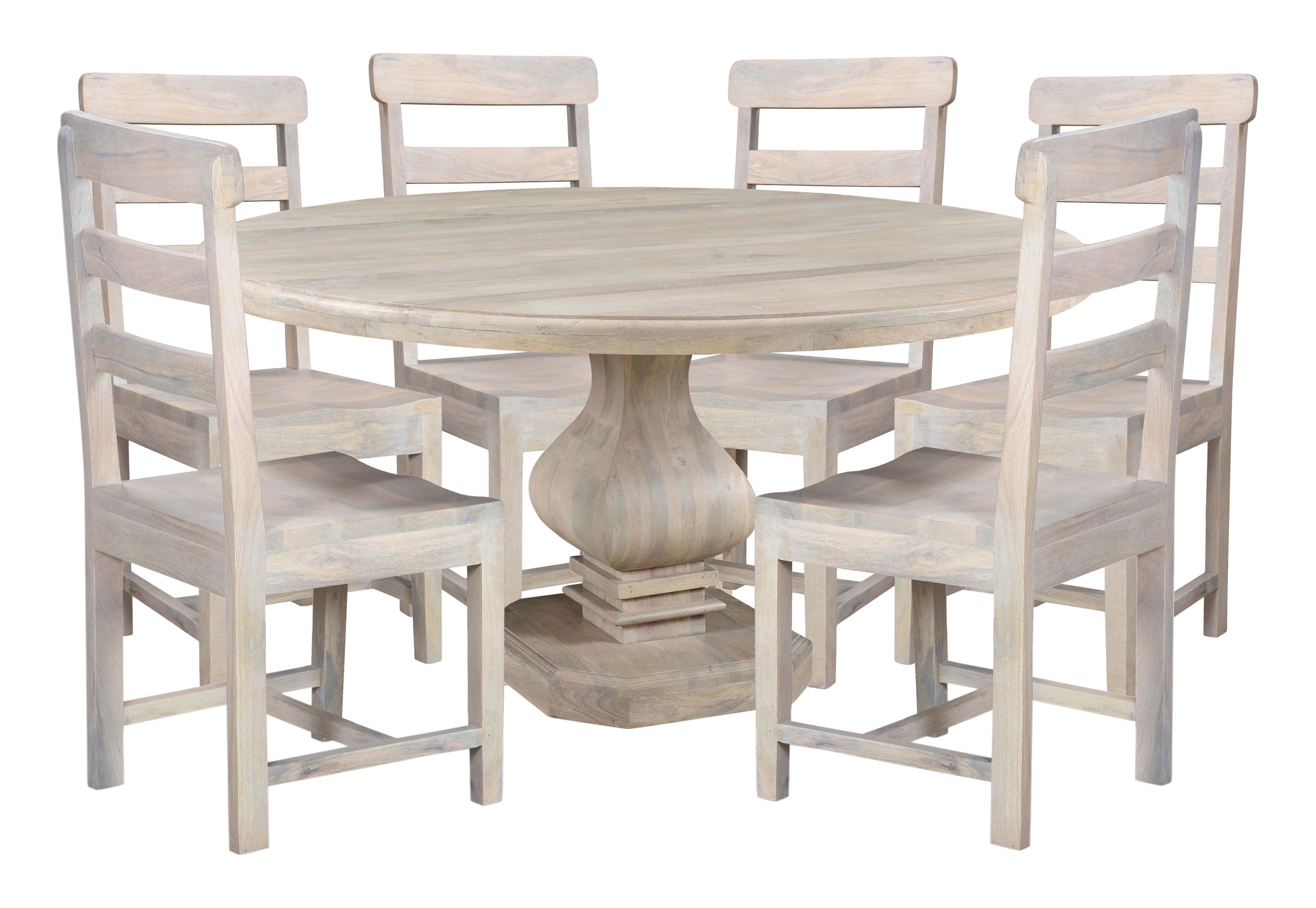 60 round solid on sale wood dining table