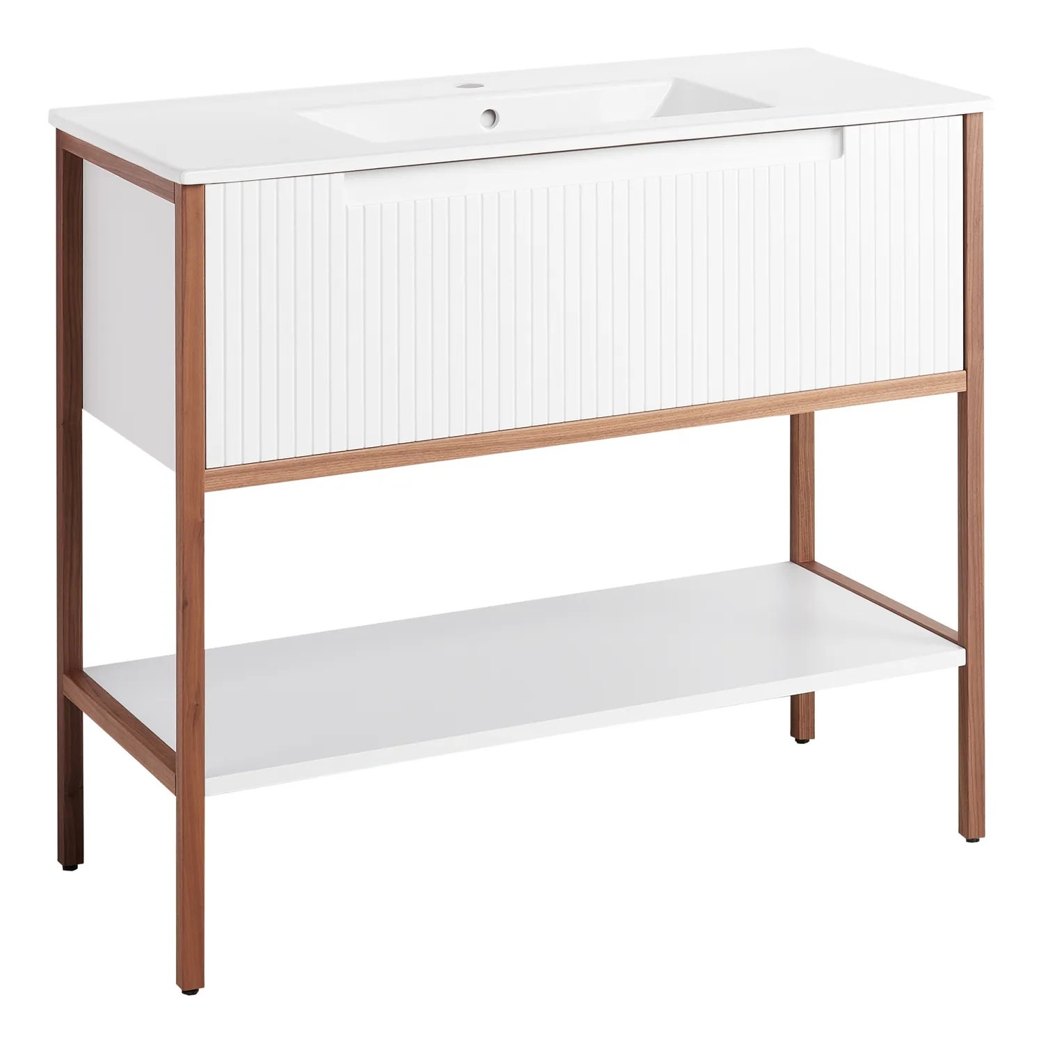 40" Bisbee Wall-Mounted Bathroom Vanity with Integrated Sink