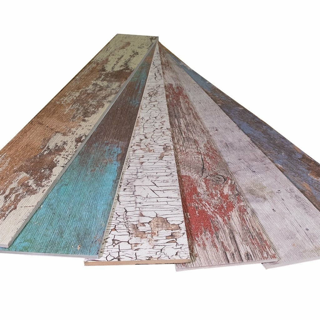 5.75" x 45" Peel and Stick Reclaimed Wood Wall Paneling