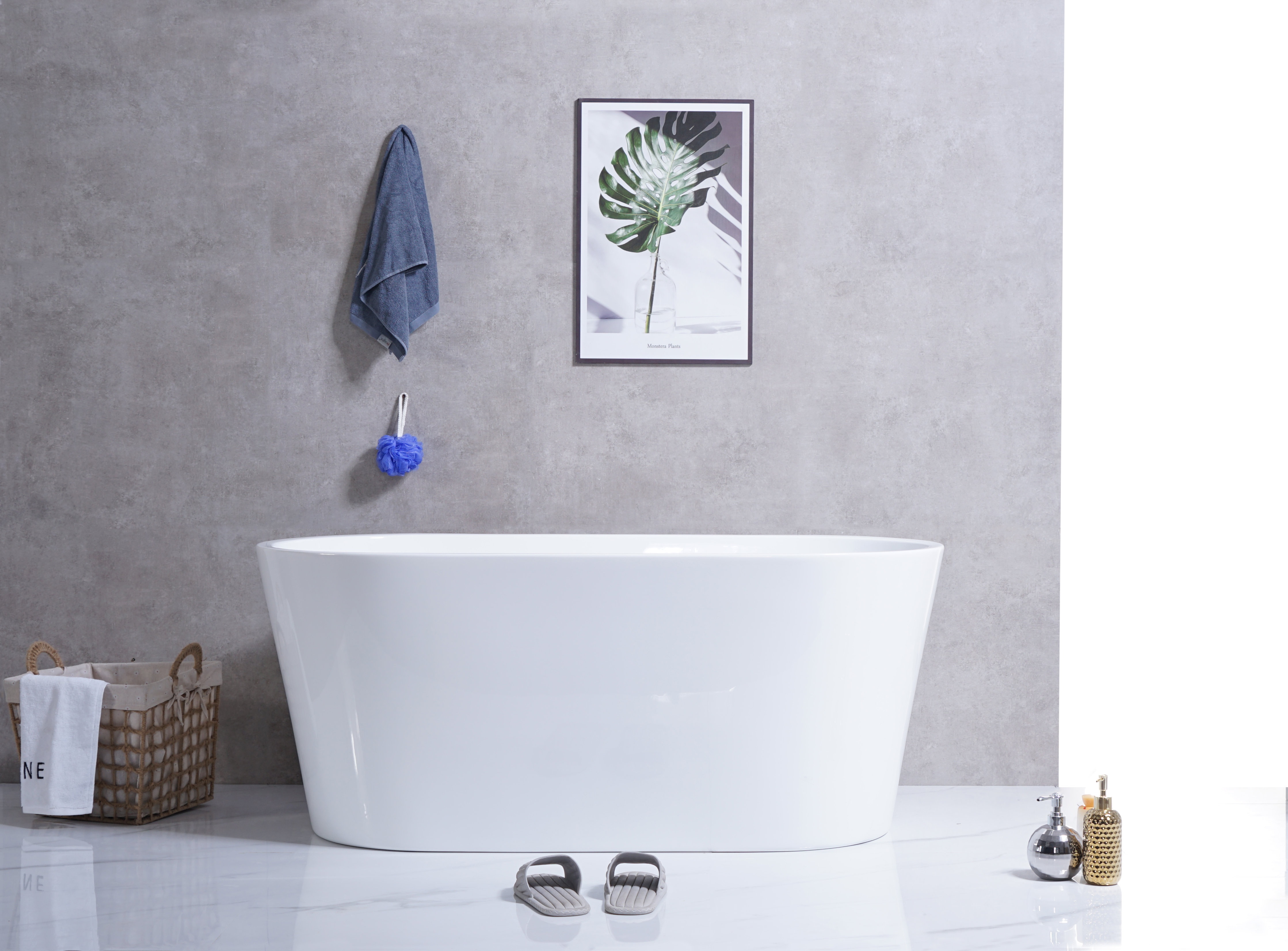 59'' x 29.5'' Freestanding Soaking Bathtub