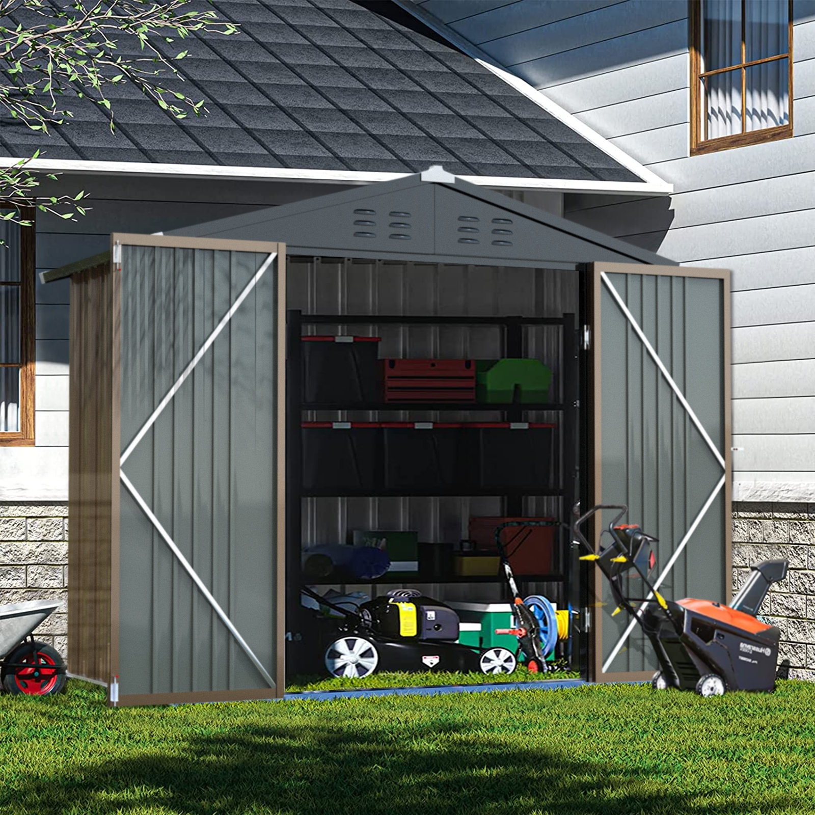 6 Ft. W X 4 Ft. D Metal Storage Shed