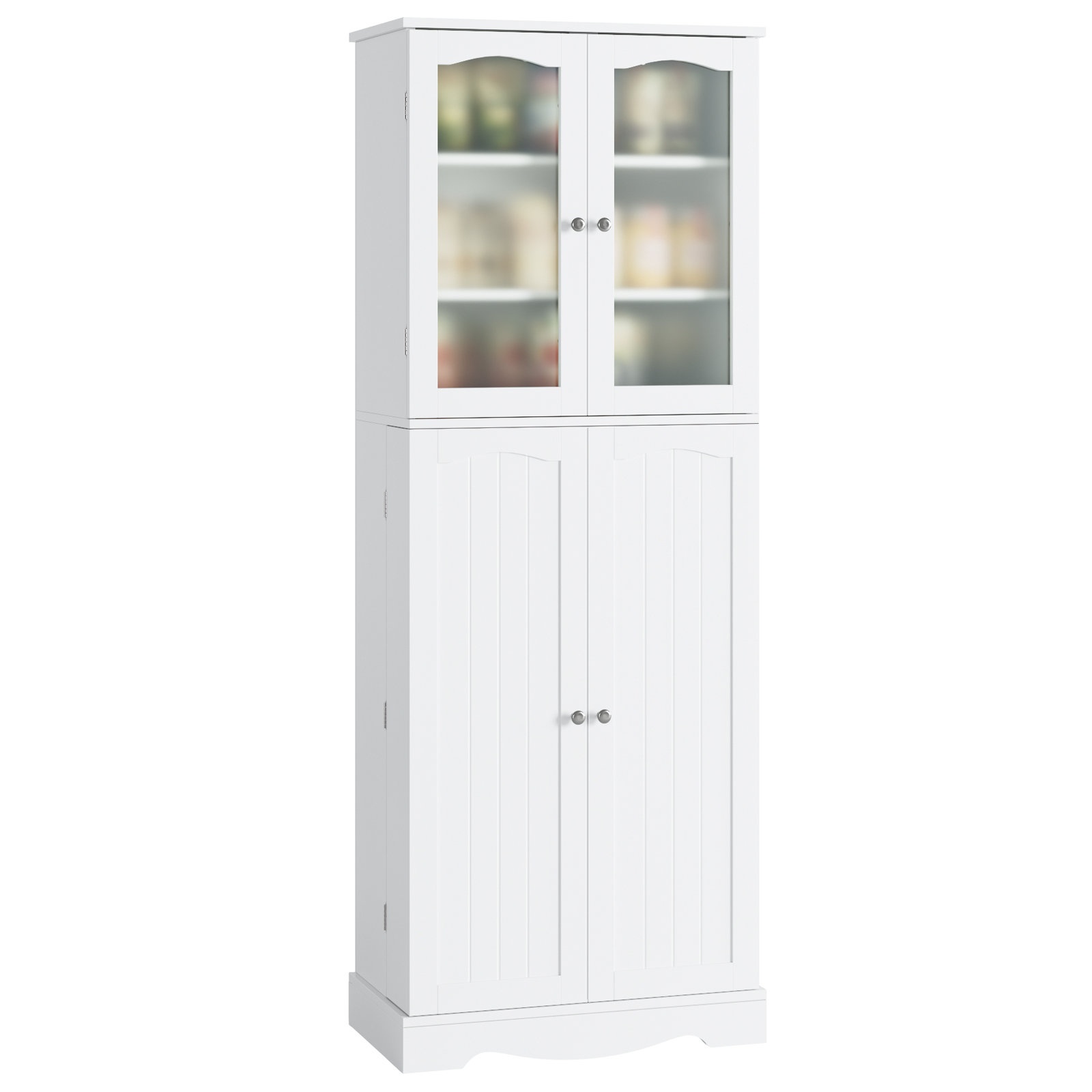 63.5" White Food Storage Kitchen Pantry