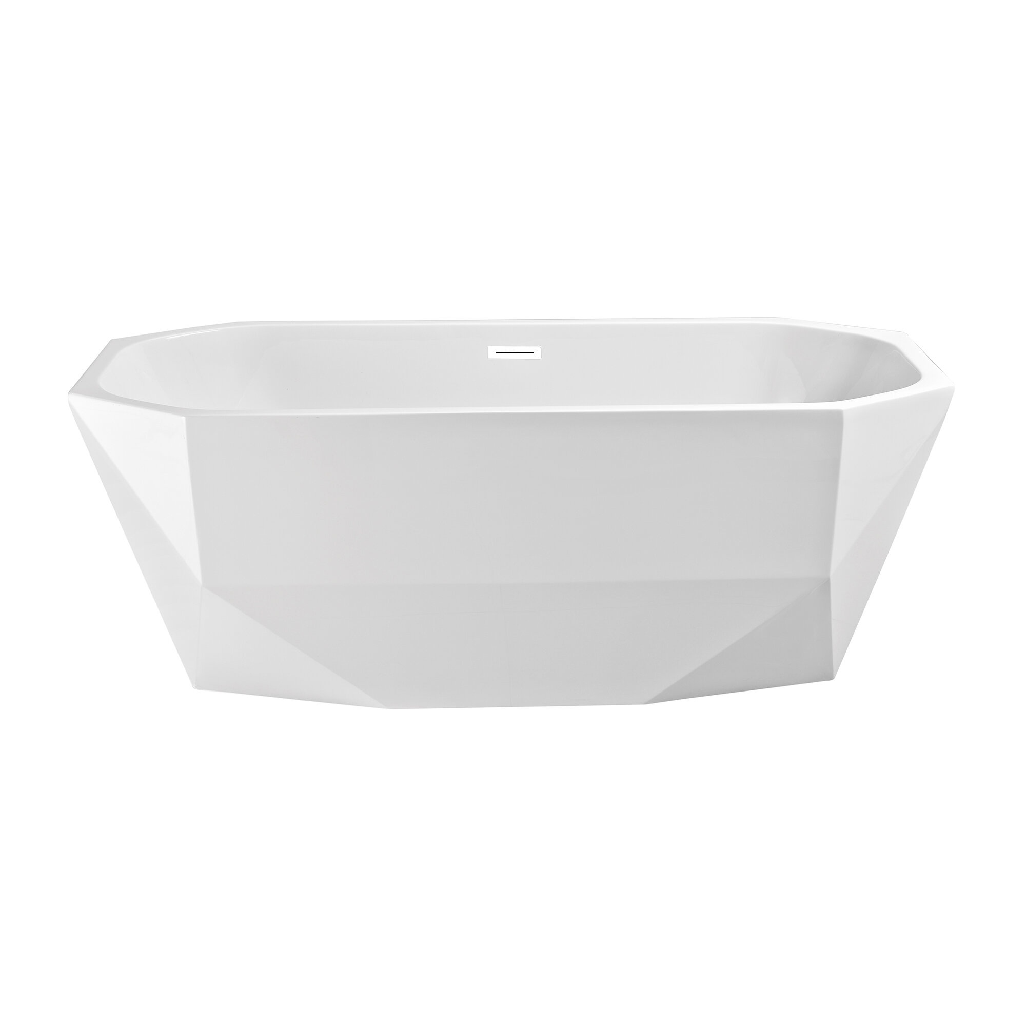 63'' x 28.7'' Freestanding Soaking Acrylic Bathtub